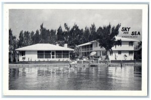 c1950's Swimming Pool Sky and Sea Riviera Drive Sarasota FL Postcard