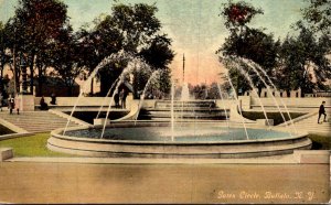 New York Buffalo Gates Circle Fountain 1914