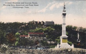 Chattanooga TN, Iowa State Memorial, Civil War Battlefield 1910's, Lookout Mt.