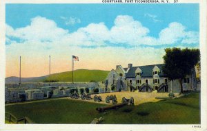 [ American Art ] US NY Fort Ticonderoga - Courtyard Panorama