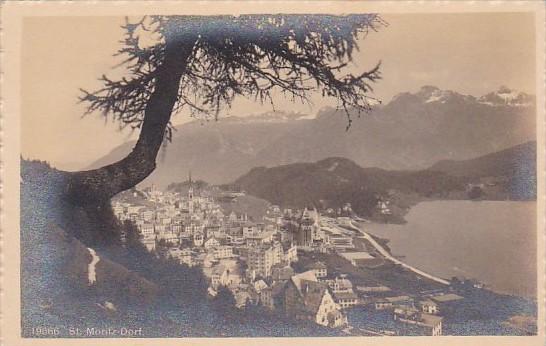 Switzerland St Moritz Dorf Vue Generale Real Photo