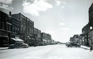 IA, Rolfe, Iowa, RPPC, Main Street, Store Fronts, 50s Cars, Cook No P275
