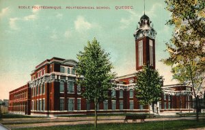 Vintage Postcard 1910's Ecole Polytechnical School Buildings Quebec Canada CAN