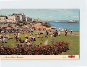 Postcard Gardens and Beach, Eastbourne, England