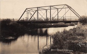 J33/ Edgar Wisconsin RPPC Postcard c1910 Brooklyn Bridge Creek 307