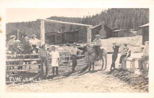 Buffalo Wyoming Paradise Ranch Fun all the time Real Photo Postcard AA59625