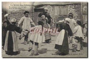Old Postcard Folklore round chestnut Botrel