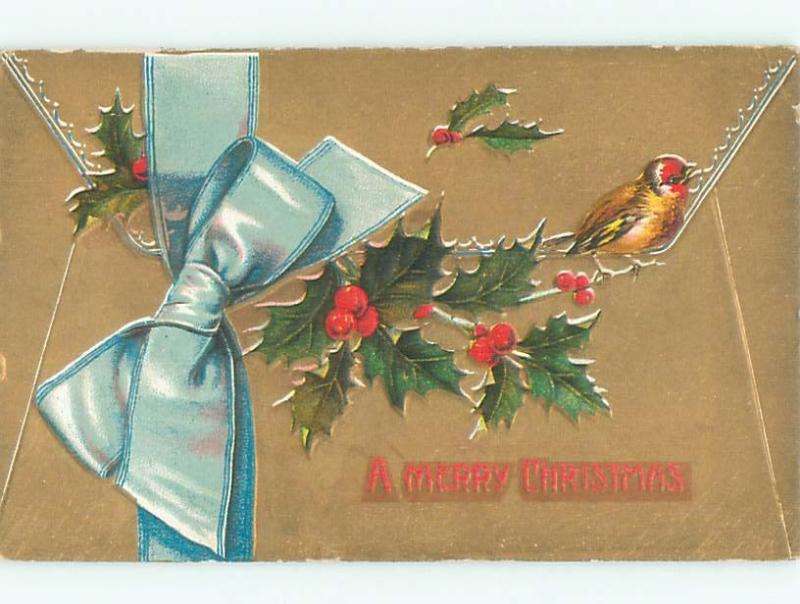 Divided-Back CHRISTMAS BIRDS SCENE Pretty Postcard W8502