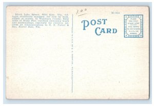 Vintage Silver Lake, Wild Rose, Wis. Postcard P7E