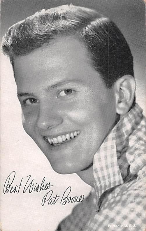 Pat Boone Non Postcard Backing Unused 