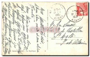 Old Postcard Saint Quentin Basilica