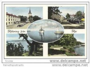 1 PC,5 Views,Water,Halsning fran,Hjo,1940-60s Sweden   LIGHTHOUSE