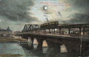 12738 Moonlight View Charlestown Bridge & Elevated Railway, Boston 1906