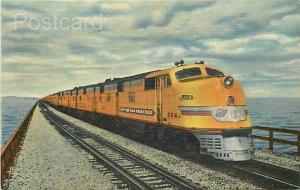 Streamliner, City of San Francisco, Crossing the Great Salt Lake, Curteich