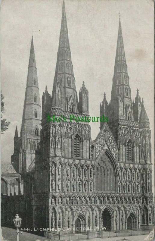 Staffordshire Postcard - Lichfield Cathedral, North West View  RS27348