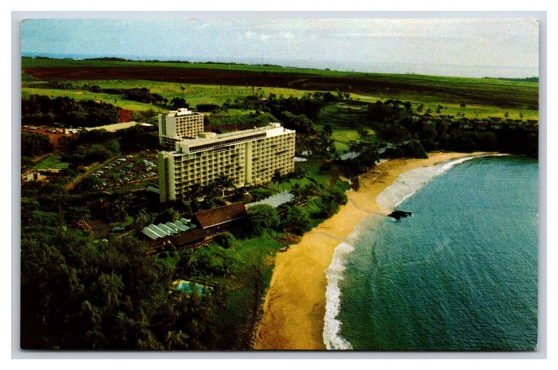 Kauai Surf Hotel Aerial View Kalapaki Beach Hawaii HI UNP Chrome Postcard S7