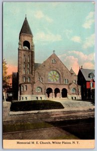 K50/ White Plains New York Postcard c1910 Memorial M.E. Church 304
