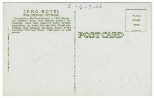 New Orleans, Louisiana, Vintage Postcard View of Jung Hotel