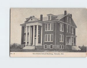 Postcard New Public School Building, Newark, Delaware