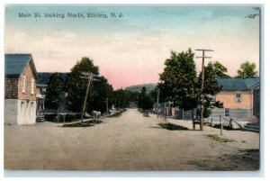 c1910s Main Street Looking North Stirling New Jersey NJ Unposted Postcard