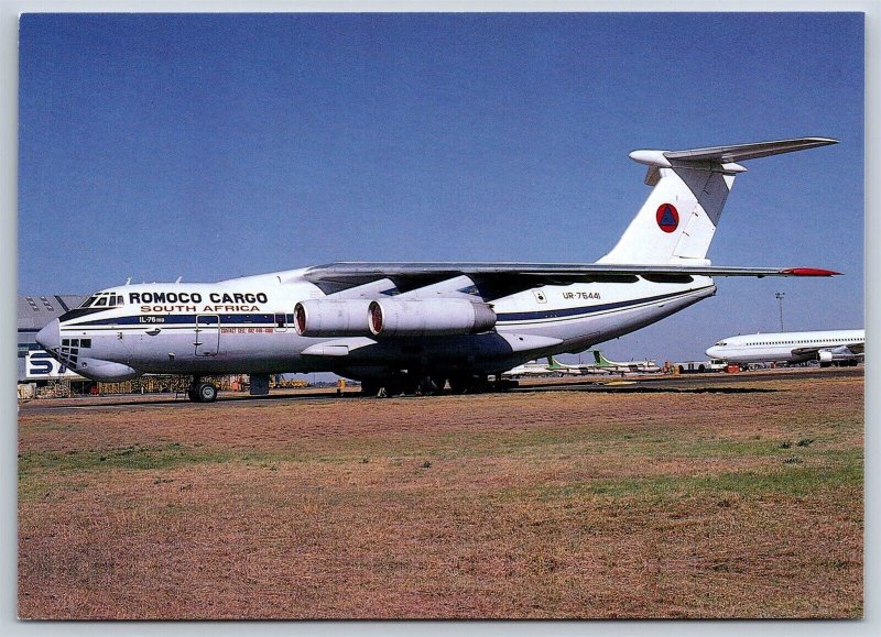 Airplane Postcard Romoco Cargo South Africa Airlines Ilyushin 76 UR-76441 FY6