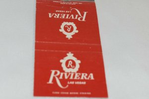 Riviera Las Vegas Nevada Red 30 Strike Matchbook Cover