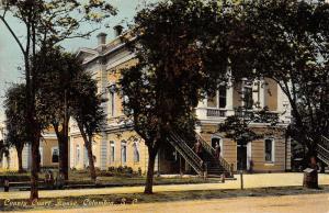 Columbia South Carolina County Court House Street View Antique Postcard K25604