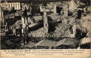 CPA Militaire Ruines de Clermont-en-Argonne - Le pays entier (91883)