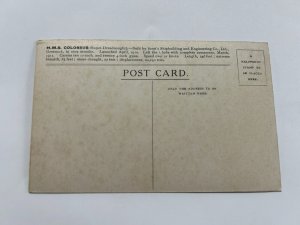 British Royal Navy HMS Colossus Battleship RPPC c.1910s WWI