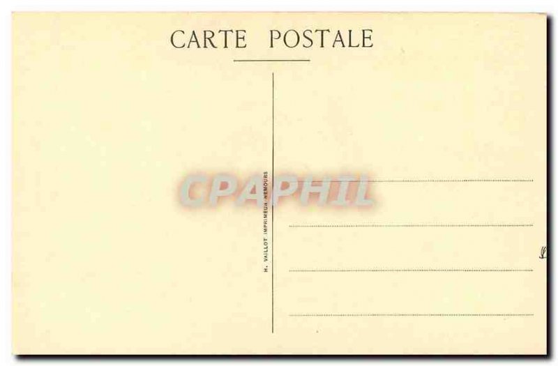 Old Postcard Larchant church view North