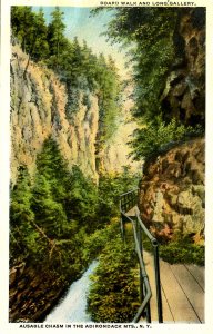 NY - Ausable Chasm. Board Walk & Long Gallery        (damage)