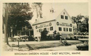 Auto Bergman Sweden House East Wilton Maine 1950s RPPC Photo Postcard 7017