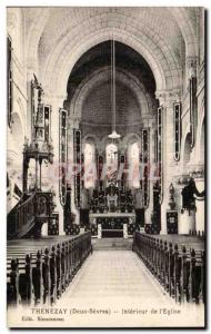 Postcard Old Thenezay Interior of & # 39eglise