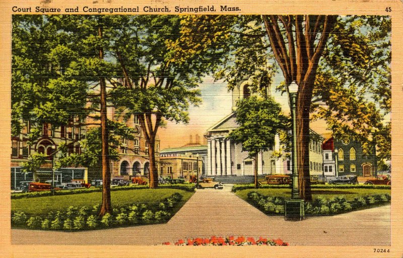 MA - Springfield. Court Square & Congregational Church