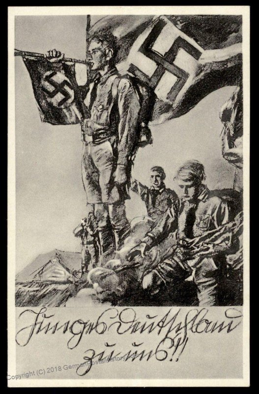 3rd Reich Germany 1931 Munich Hitler Youth Propaganda 2M Donation Card 90101