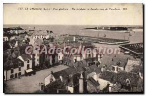 Postcard Old Croisic Vue Generale At Far Sanatorium Pen Bron