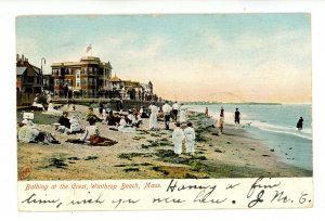 MA - Winthrop Beach. Bathing at the Crest