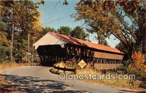 Old Covered Bridge New England Vintage Postcard
