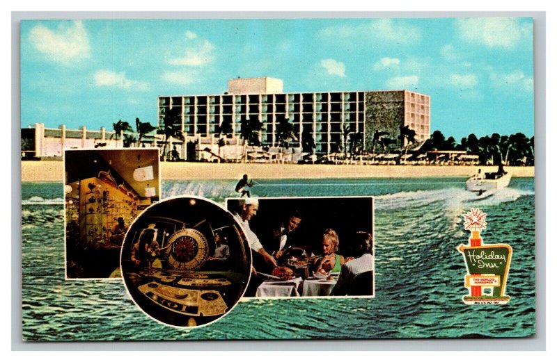 Vintage 1960's Advertising Postcard Holiday Inn Hotel & Casino Aruba