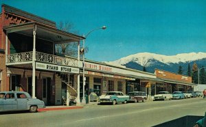 USA Weaverville California Street Scene Classic Cars Vintage Postcard 07.42