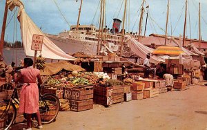 Waterfront Market Nassau in the Bahamas 1951 