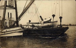 Fortress Monroe VA Publ in Phoebus VA Minnesota Ship Launch Disaster RPPC