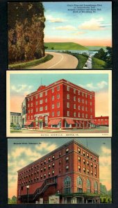 PA53  Pa Lot of 6 Hotels Berwick & Majestic,  Autos on State Hwy. Water Front,