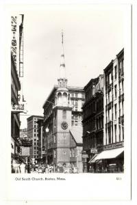 BR101034 old south church boston mass real photo  usa