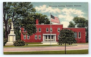 GADSDEN, AL Alabama ~ RECREATION BUILDING for SERVICE MEN c1940s Linen Postcard