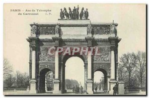 Old Postcard Paris Arc de Triomphe du Carrousel
