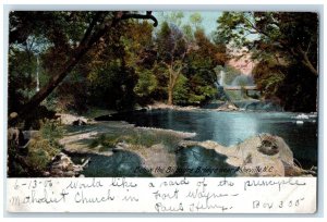 c1905 Below Biltmore Bridge Near River Asheville North Carolina Vintage Postcard