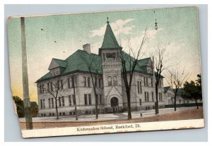 Vintage 1910's Postcard Kishwaukee School Rockford Illinois