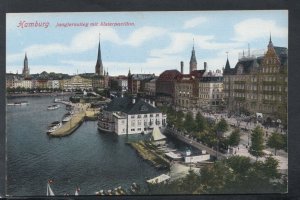 Germany Postcard - Hamburg - Jungternstieg Mit Alsterpavilion     T10081