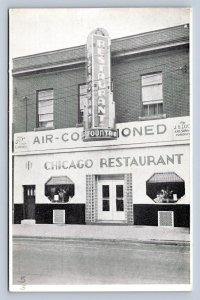 JH5/ North Bay Ontario Canada Postcard c40s Chicago Restaurant Soda Fountain 67